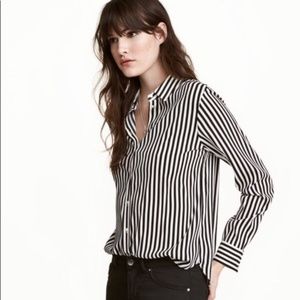 H&M striped button down shirt